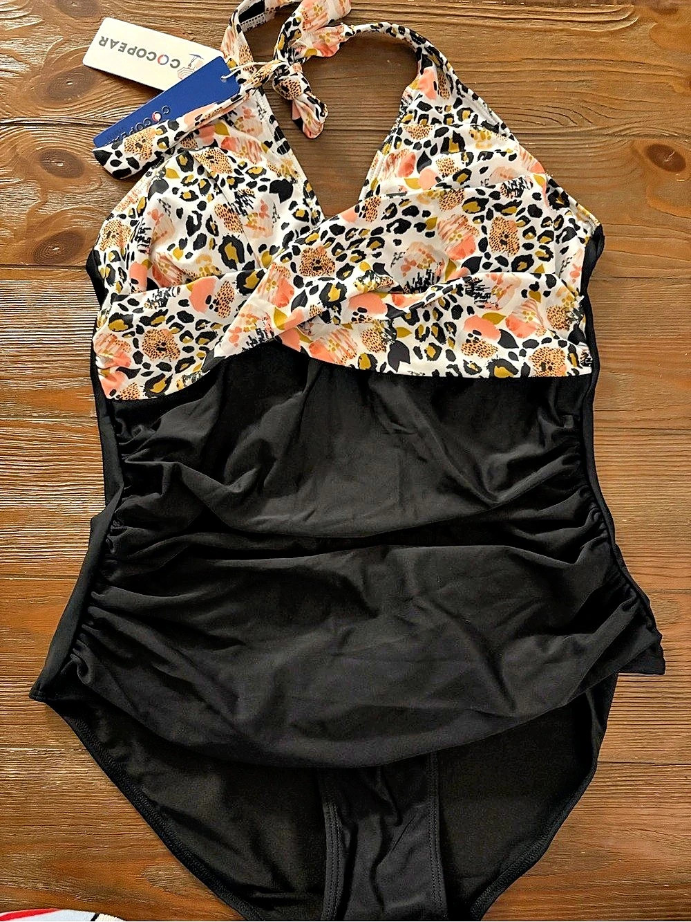 C O C OPEAR 15Animal Print One Piece Swimsuit XL Like New